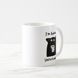 Caneca De Café Gato Sonolento Engraçado