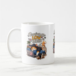 Caneca De Café Gato Sonolento Funcionando com Bateria Fraca Humor
