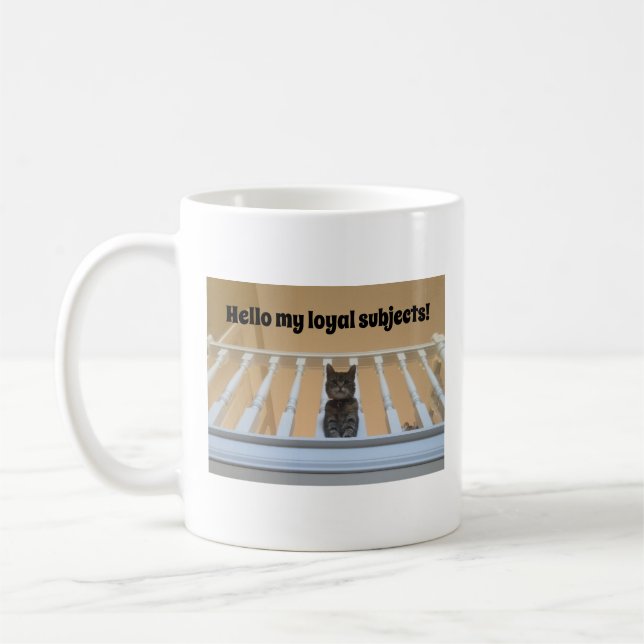Caneca De Café Gato Sujeitos Leais Divertidos (Esquerda)