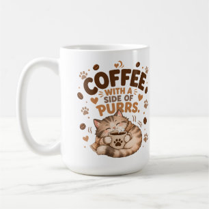 Caneca De Café Gato Tabby Aconchegante Bebendo Café Caneca Presen