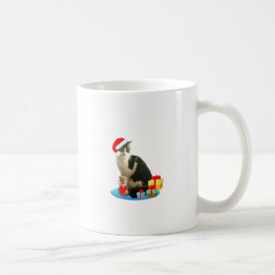 Caneca De Café gato tabby de Natal e pequeno anjo fofo
