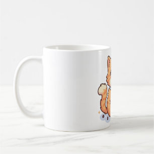 Caneca De Café Gato Tabby Laranja Kawaii Fofo Bebendo Boba Bubble