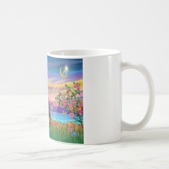 Caneca De Café Gato Tabby Tiger Am. SH - Anjo Guardião (#2) (Direita)