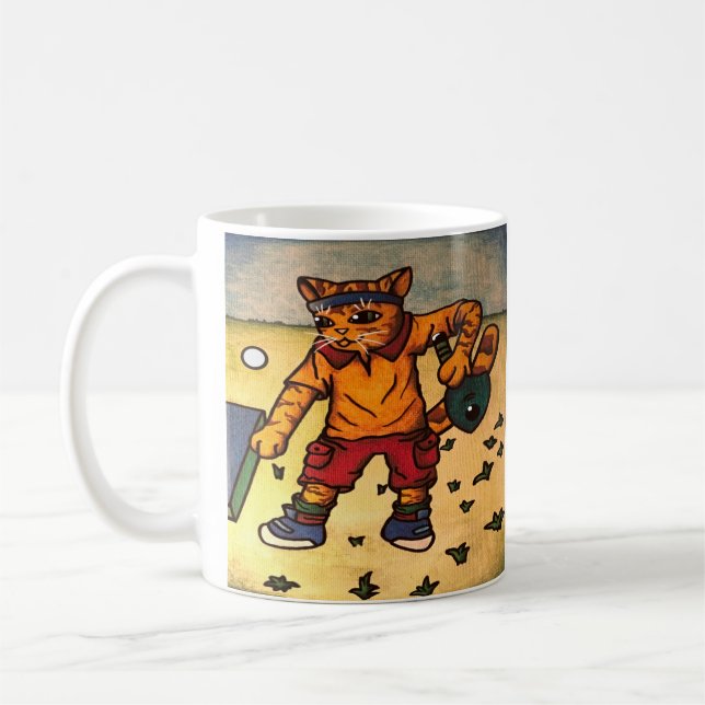 Caneca De Café Gato Tênis de mesa de (Esquerda)