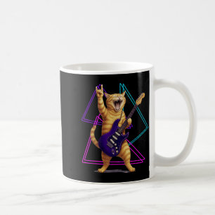 Caneca De Café Gato Tocar Guitarra Astro do Rock Rock And Roll Ho