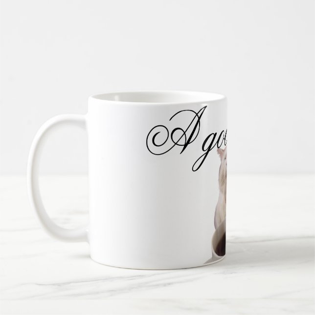 Caneca De Café Gato tomando cafe  (Esquerda)