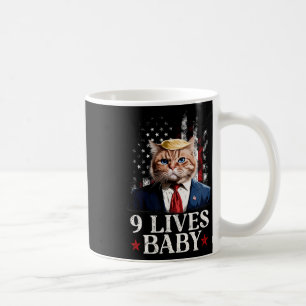 Caneca De Café Gato Trump 9 Vidas Por Trump 2024 Vitória Vencedor