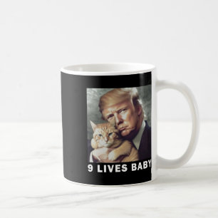 Caneca De Café Gato Trump 9 Vidas Por Trump 2024 Vitória Vencedor