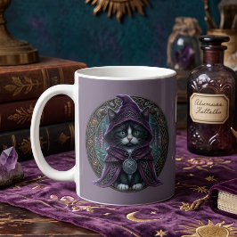Caneca De Café Gato Tuxedo Whimsigoth Aniversário Dark Academia