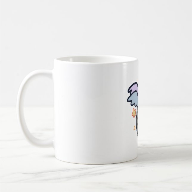 Caneca De Café Gato unicórnio Magia (Esquerda)