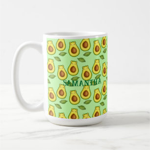 Caneca De Café Gato Verde Avocado