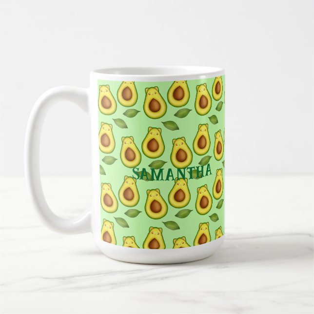 Caneca De Café Gato Verde Avocado (Esquerda)