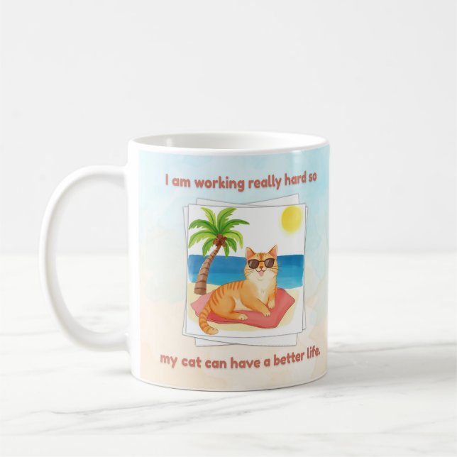 Caneca De Café Gato Vida Melhor (Esquerda)