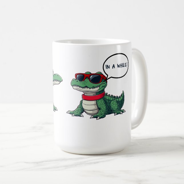 Caneca De Café "Gator & Croc Pals" (Frente Esquerda)