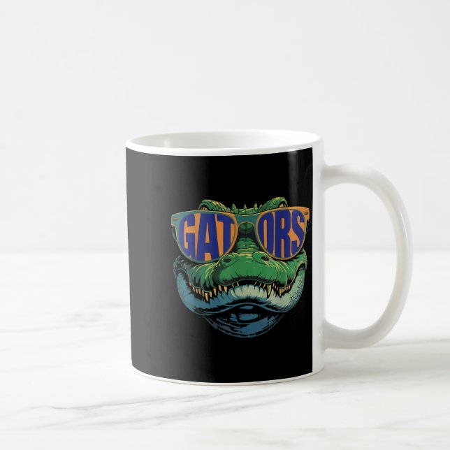 Caneca De Café Gators Name Retro Roupa Para Homens Meninos Garoto (Direita)