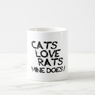 Caneca De Café Gatos Adoram Ratos. O Meu Faz.