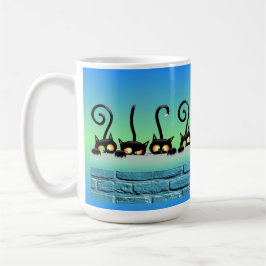 Caneca De Café Gatos Bobos na Parede