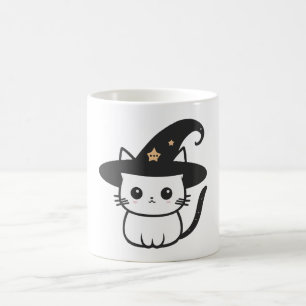 Caneca De Café gatos bruxos bonitos design para gatos amantes
