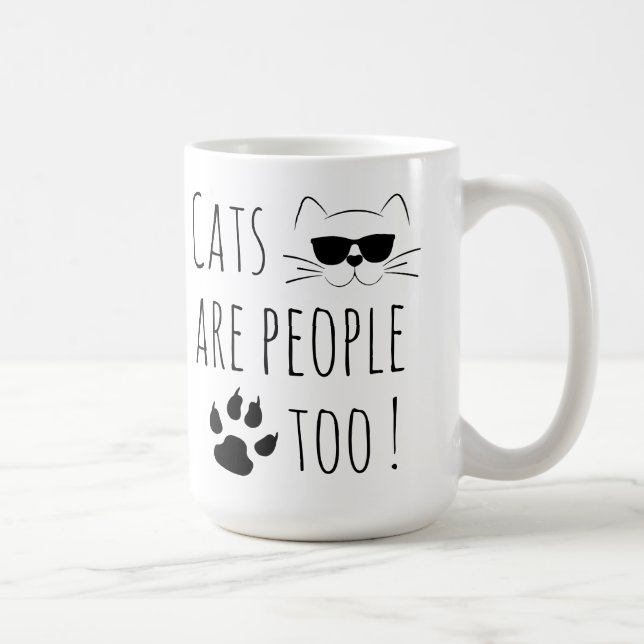 Caneca De Café Gatos charmosos são pessoas também (Direita)