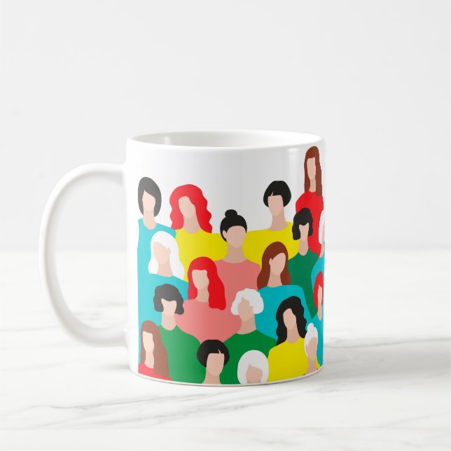 Caneca De Café Gatos com aquarelas e amigos (Esquerda)