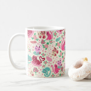 Caneca De Café Gatos com Mug de Amor