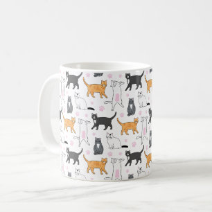 Caneca De Café Gatos Cons