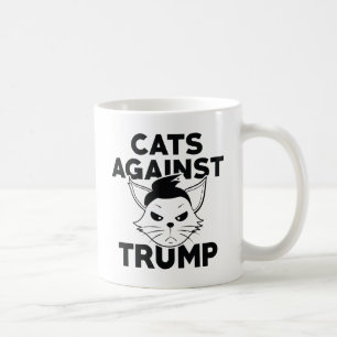 Caneca De Café Gatos Contra Trump