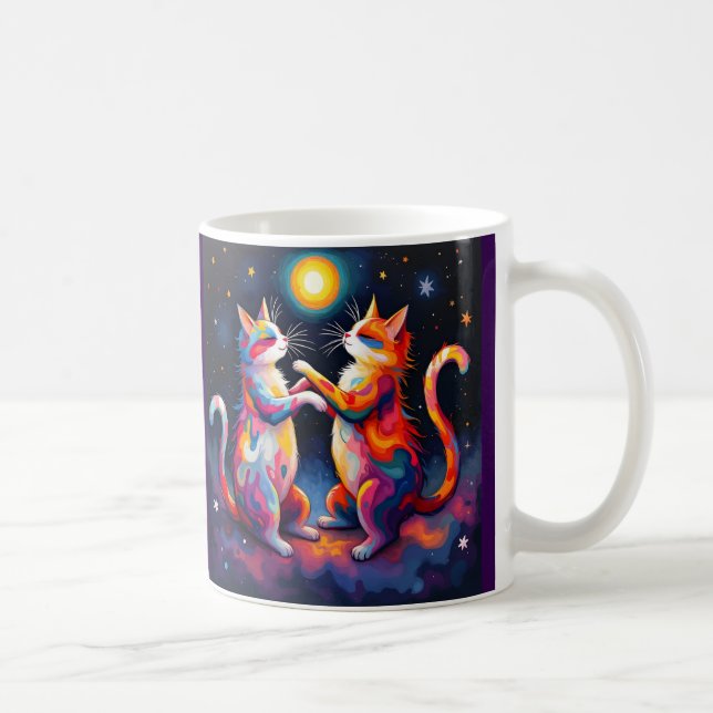 Caneca De Café Gatos Cósmicos (Direita)