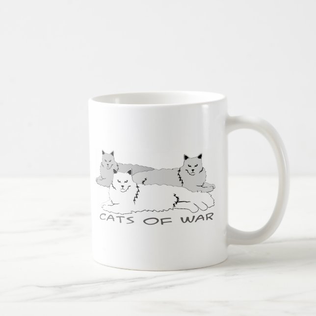 Caneca De Café Gatos da guerra (Direita)