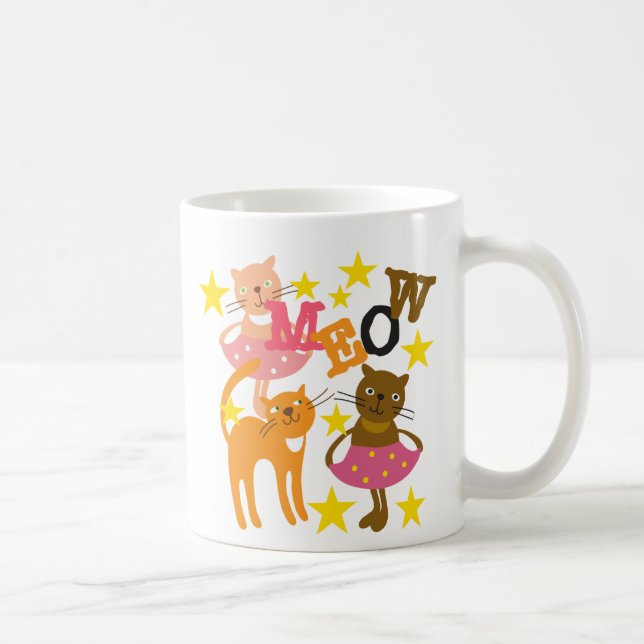 Caneca De Café Gatos Dançantes (Direita)