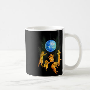 Caneca De Café Gatos Dançantes Disco Ball Kitten Gatinho Partido