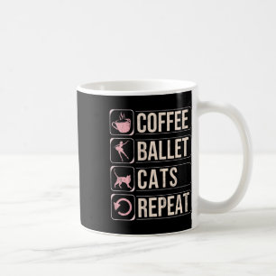 Caneca De Café Gatos De Balé De Café Repetem Dançarinos Engraçado