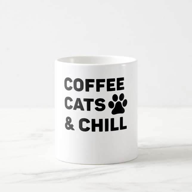 Caneca De Café Gatos de café e refrigerar (Centro)
