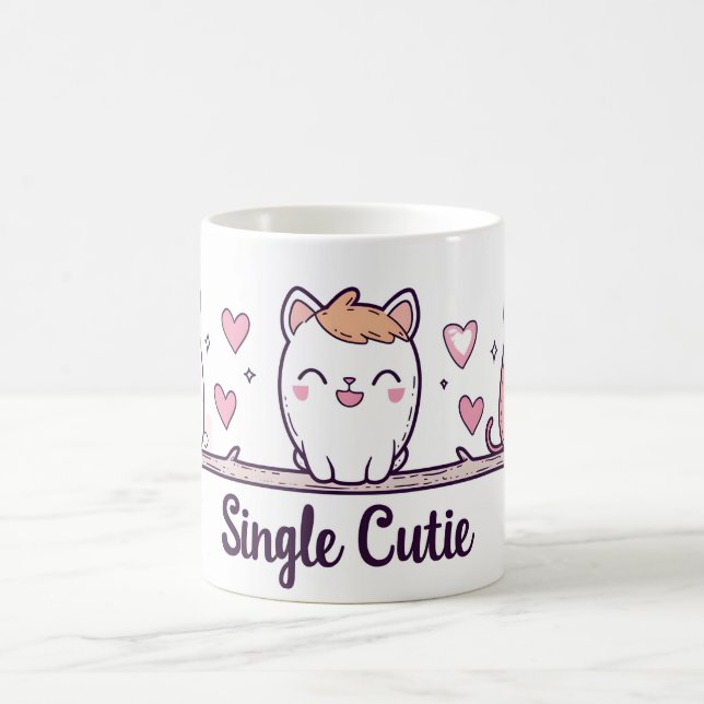 Caneca De Café Gatos De Corte solteiro (Centro)