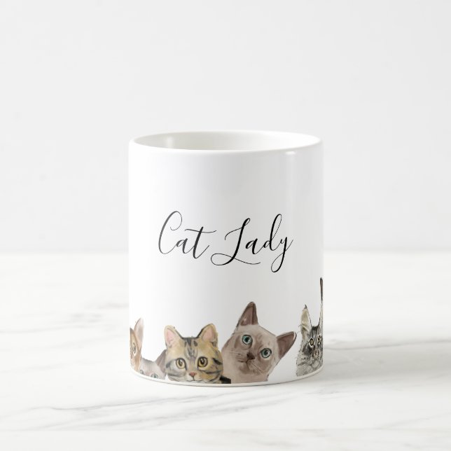 Caneca De Café Gatos De Cuta Cortados (Centro)