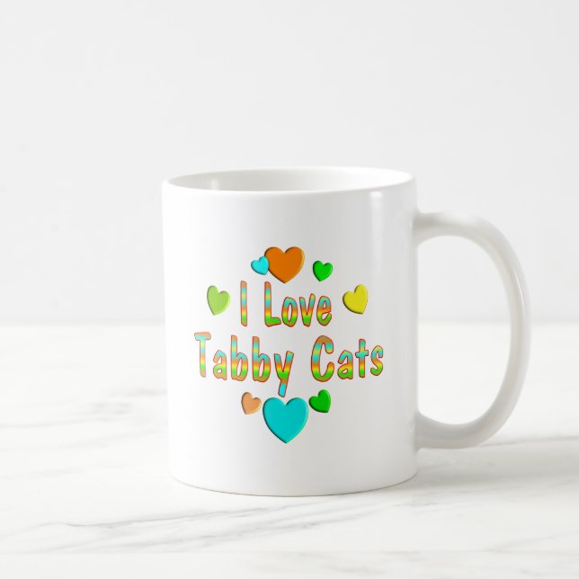 Caneca De Café Gatos de gato malhado do amor (Direita)