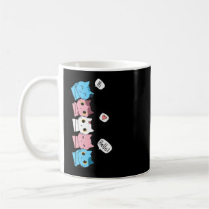 Caneca De Café Gatos de Grelha do Orgulho Transgênero Gato LGBT d