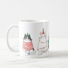 Caneca De Café Gatos de Natal bonitos