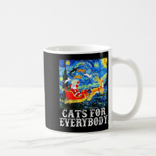 Caneca De Café Gatos de Natal Para Todos Papai Noel Engraçado Est