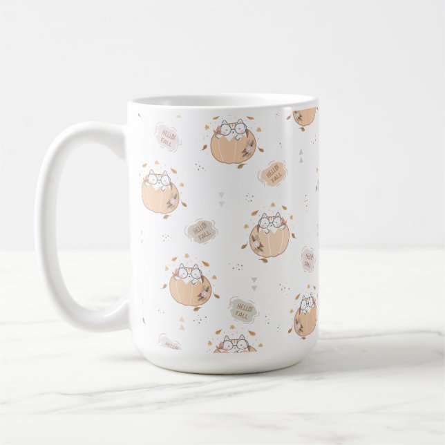 Caneca De Café Gatos de outono de Pastel (Esquerda)