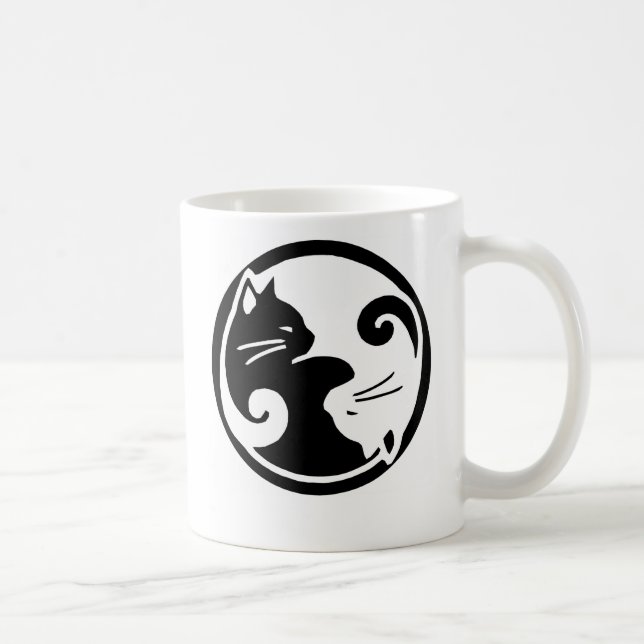 Caneca De Café Gatos de Yin Yang (Direita)