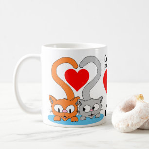 Caneca De Café Gatos deixam marcas de patas em nossos Corações Ga