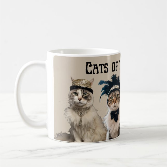 Caneca De Café Gatos do gato-sapatão-de-dança-gata (Esquerda)