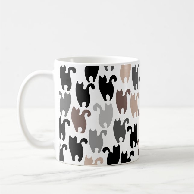 Caneca De Café Gatos e Amigos Pretos (Esquerda)