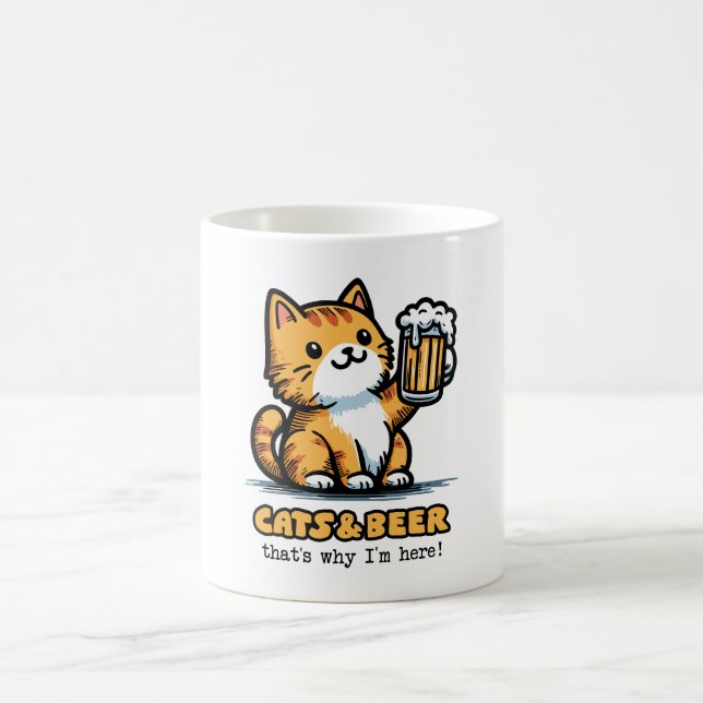 Caneca De Café Gatos e cerveja 2 (Centro)