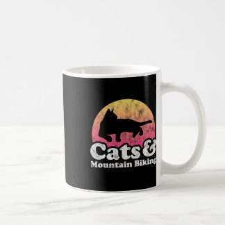 Caneca De Café Gatos E Ciclismo De Montanha Gato E Bicicleta De M