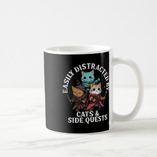 Caneca De Café Gatos E Missões Paralelas Design De Gato Gamer Fan