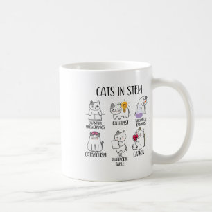 Caneca De Café Gatos Em Stem Meme Divertido De Ciência Cientista 