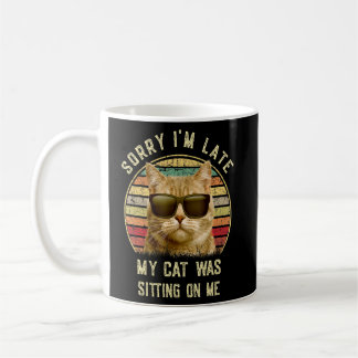 Caneca De Café Gatos Engraçados Amantes Desculpe Estou Atrasado M