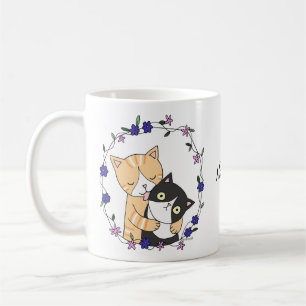Caneca De Café Gatos Engraçados Ginger Ginger Gato Tuxedo gato b